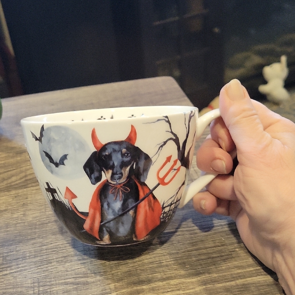 Dachshund "Little Devil" Large Coffee Mug, Never Used! Adorbs!! - Picture 2 of 7